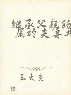 继承父亲的遗产 属于夫妻共同财产吗