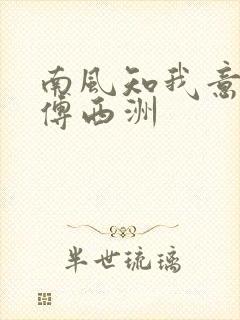南风知我意小说傅西洲