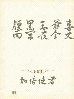 腹黑王爷喜当爹南宫夜全文免费阅读