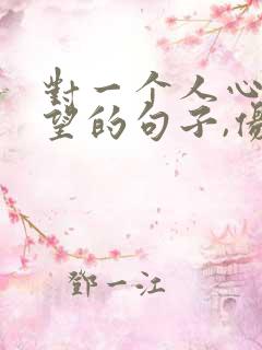 对一个人心寒失望的句子,伤感虐心