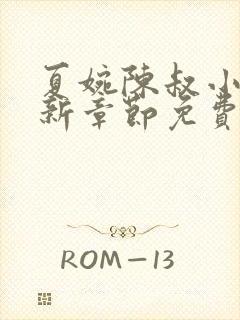 夏婉陈叔小说最新章节免费阅读