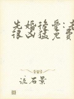 先婚后爱:老公很凶猛免费阅读全集