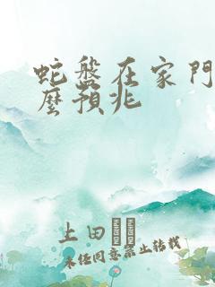 蛇盘在家门口什么预兆