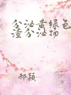 分泌黄绿色豆腐渣分泌物