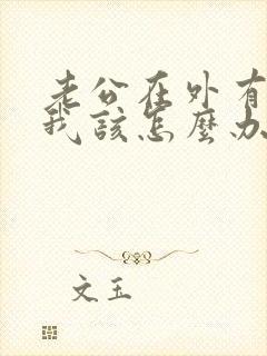 老公在外有女人我该怎么办