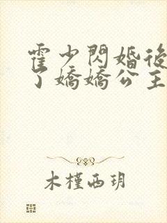 霍少闪婚后竟成了娇娇公主剧情介绍