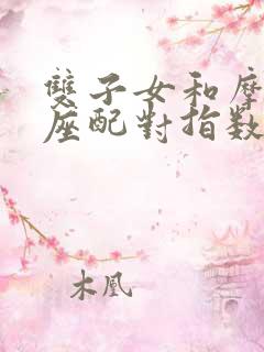 双子女和摩羯男座配对指数