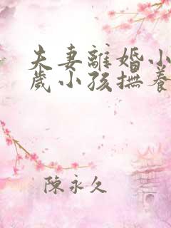 夫妻离婚小孩2岁小孩抚养权归谁