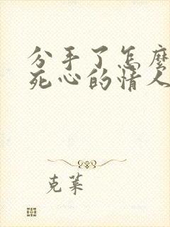 分手了怎么挽回死心的情人