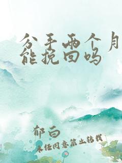 分手两个月了还能挽回吗