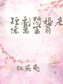 短剧闪婚老公是亿万富翁