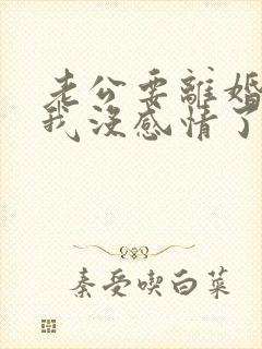 老公要离婚说对我没感情了