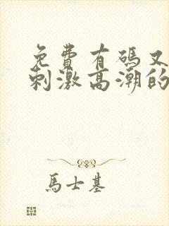 免费有码又爽又刺激高潮的视频