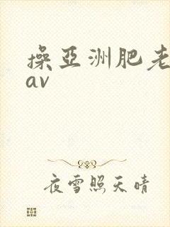 操亚洲肥老熟女av