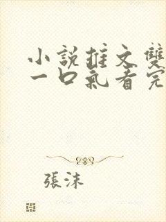 小说推文双男主一口气看完系列已完结