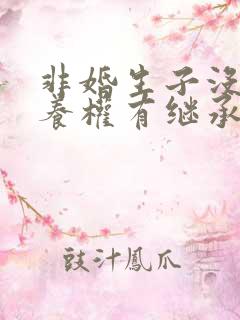 非婚生子没有抚养权有继承权吗