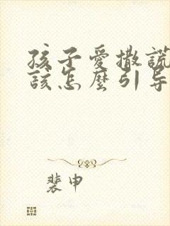 孩子爱撒谎父母该怎么引导