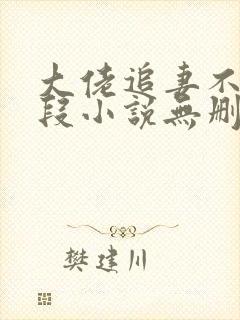 大佬追妻不择手段小说无删减正版在线阅读