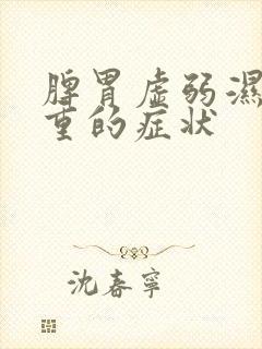 脾胃虚弱湿气太重的症状