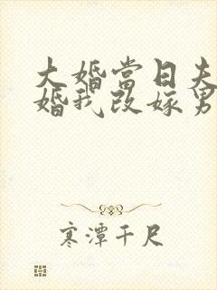 大婚当日夫君逃婚我改嫁男主是谁