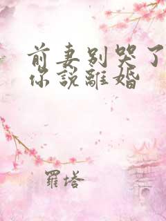 前妻别哭了,是你说离婚