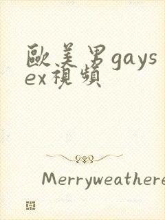 欧美男gaysex视频