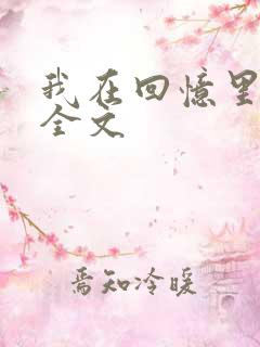 我在回忆里等你全文