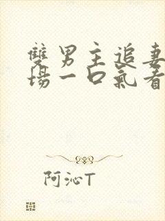 双男主追妻火葬场一口气看完