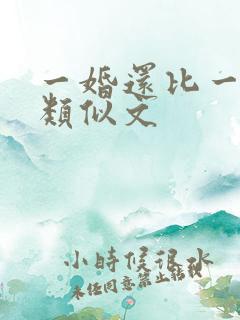 一婚还比一婚高类似文