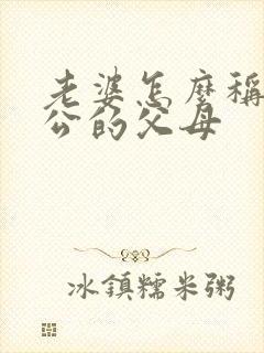 老婆怎么称呼老公的父母