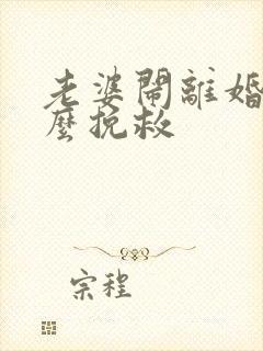 老婆闹离婚我怎么挽救