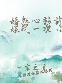 婚然心动前妻再嫁我一次 小说