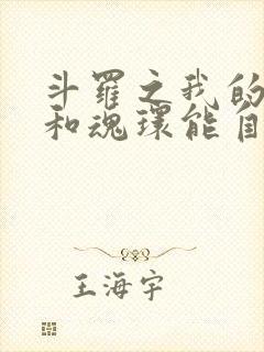 斗罗之我的武魂和魂环能自己修炼永夜司晨