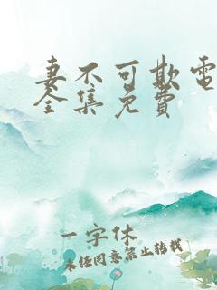 妻不可欺电视剧全集免费