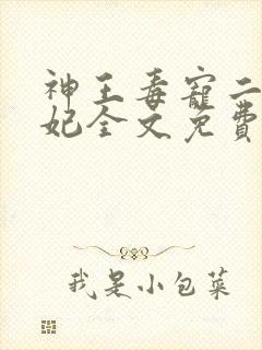 神王毒宠二嫁王妃全文免费阅读