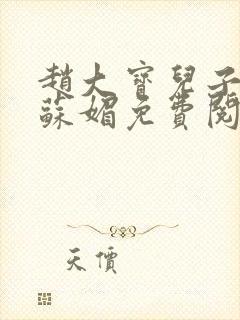 赵大宝儿子赵刚苏媚免费阅读