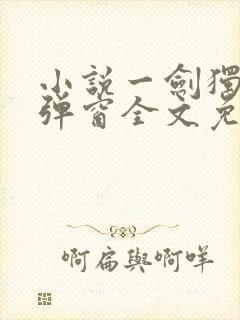 小说一剑独尊无弹窗全文免费阅读