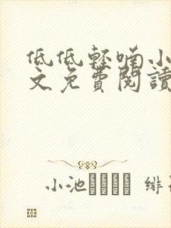 低低轻喃小说全文免费阅读笔趣阁