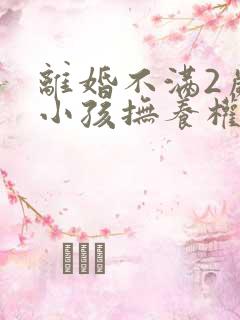 离婚不满2岁的小孩抚养权归谁