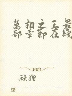 万相之王最新全部章节在线阅读