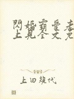 闪婚霸爱老婆晚上见全文免费阅读