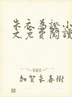 朱衣为证小说全文免费阅读笔趣阁