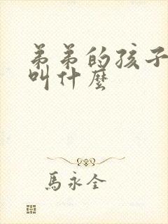 弟弟的孩子姐姐叫什么