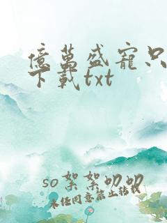 亿万盛宠只为你下载txt