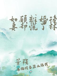 如愿离婚后,前妻却慌了林泽短剧