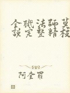 全职法师莫凡小说完整精校版