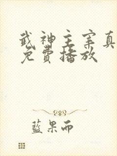 武神主宰真人版免费播放