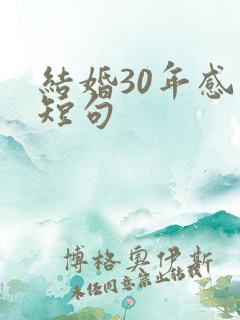 结婚30年感言短句
