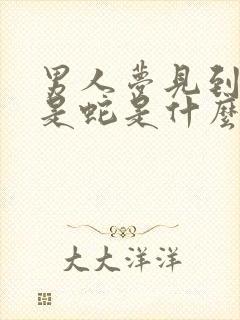 男人梦见到处都是蛇是什么预兆