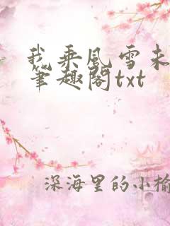 我乘风雪未删减笔趣阁txt